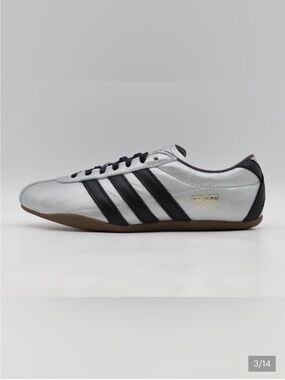 adidas Tokyo Leather Sneaker - Silver/Black/Gum